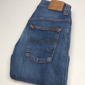 LIKE NEW NUDIE TAPERED SKINNY JEANS 27x32 ORGANIC COTTON 😎